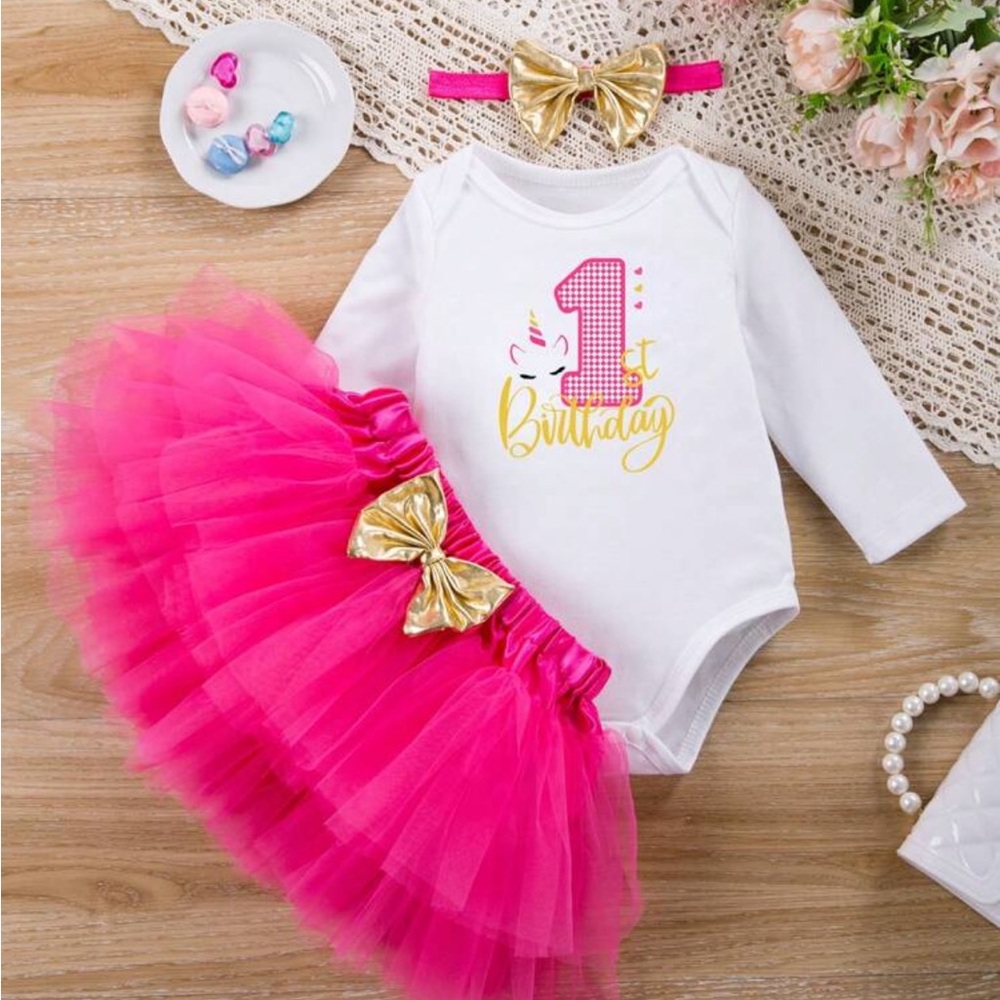 Pink and Gold Birthday Outfit